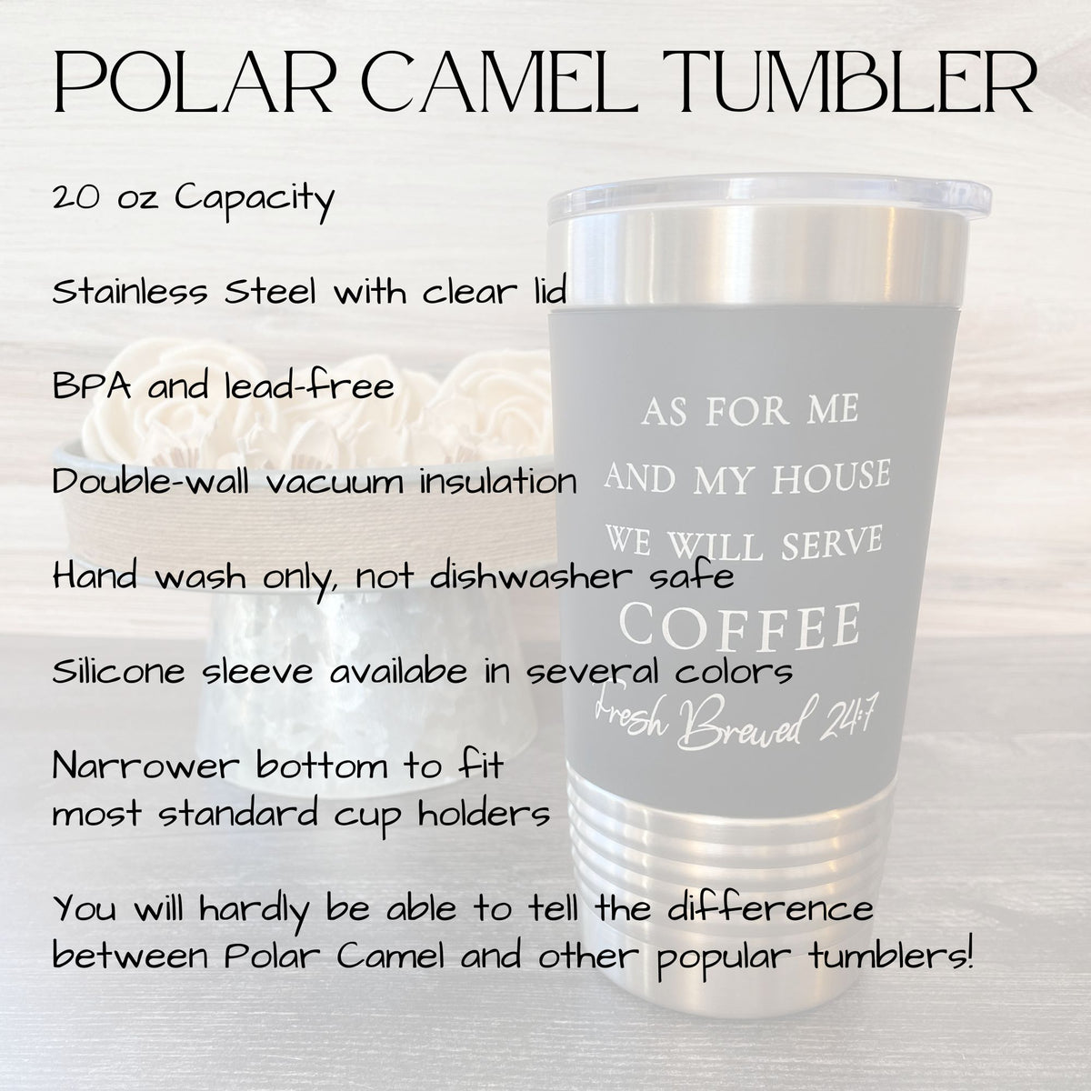 Custom Laser Engraved Polar Camel 20oz Travel Mug Tumbler