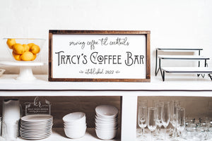 
                  
                    Listing for Tina D | Coffee Bar Framed Wood Sign
                  
                