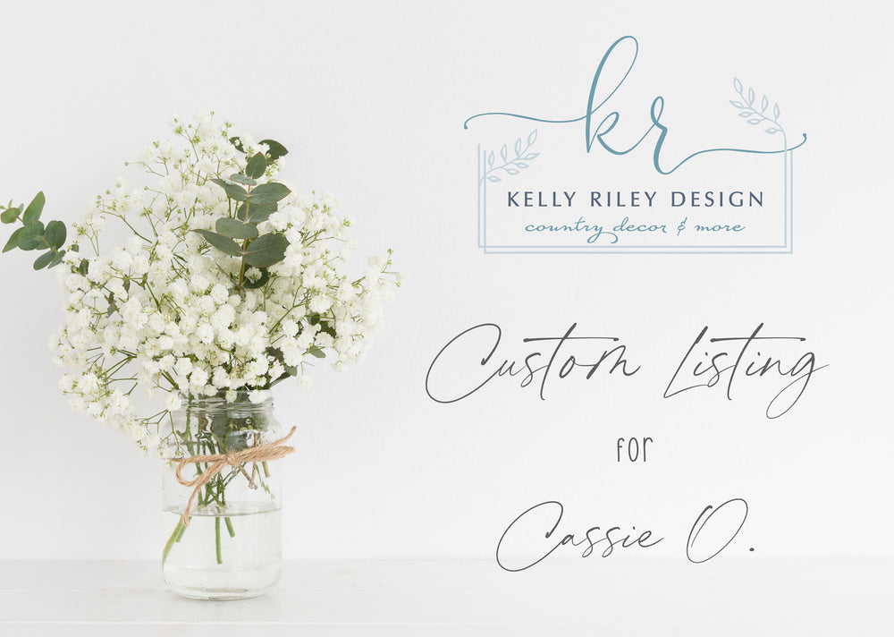 Listing for Cassie O | Custom Framed Wood Sign