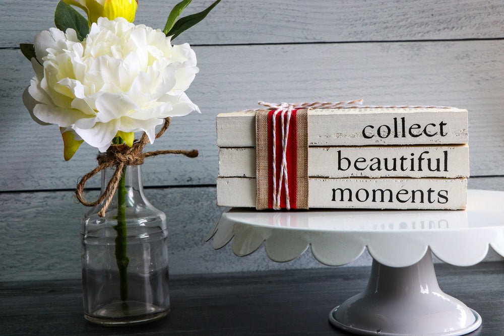 Collect Beautiful Moments Book Set | Painted Book Stack