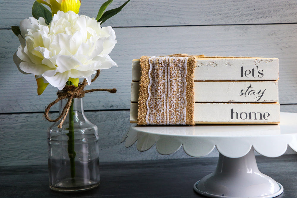 
                  
                    Let's Stay Home Book Set | Painted Book Stack
                  
                