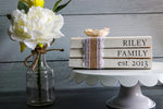 Personalized Family Name Book Set | Painted Book Stack