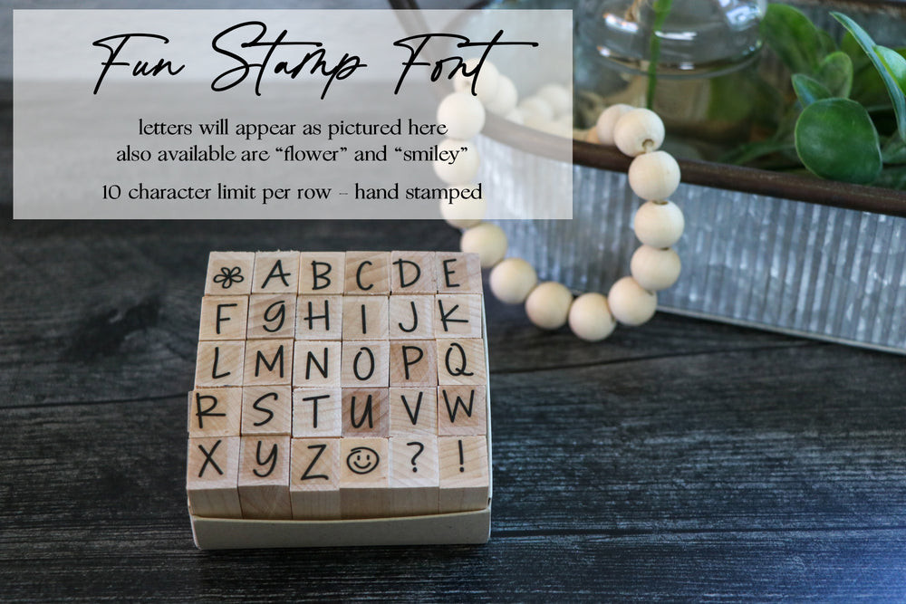 
                  
                    Custom Hand Stamped Faux Book Stack
                  
                