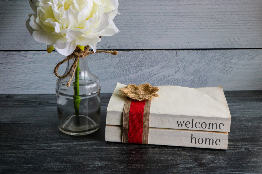 Welcome Home Book Set | Painted Book Stack
