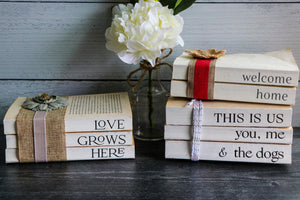 
                  
                    Welcome Home Book Set | Painted Book Stack
                  
                