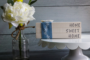
                  
                    Home Sweet Home Wood Book Set | Faux Book Stack
                  
                