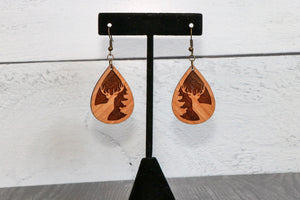 
                  
                    Deer in Forest Engraved Wood Earrings
                  
                