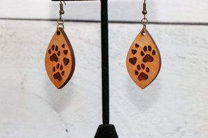 
                  
                    Paw Prints & Hearts Engraved Wood Earrings
                  
                