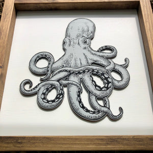 
                  
                    Octopus | Under The Sea | Framed Laser Wood Sign | 12x12
                  
                