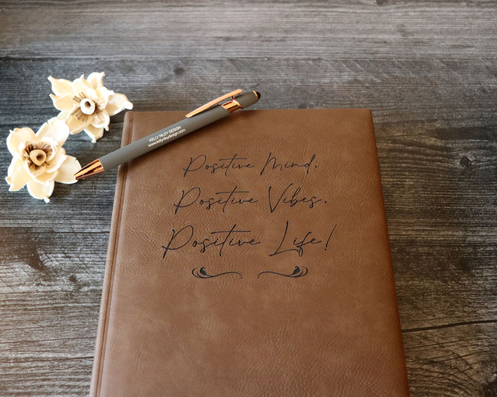 
                  
                    Positive Mind Vibes Life | Engraved Vegan Leather Journal
                  
                