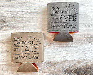 
                  
                    Day Drinking at the Lake/River | Engraved Leatherette Koozie
                  
                