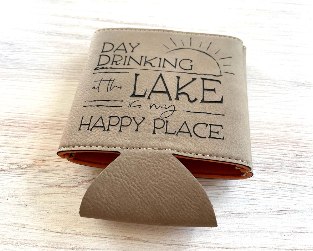 
                  
                    Day Drinking at the Lake/River | Engraved Leatherette Koozie
                  
                
