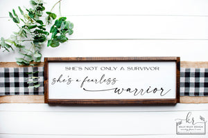
                  
                    Listing for Amanda G | She's a Warrior Wood Sign
                  
                