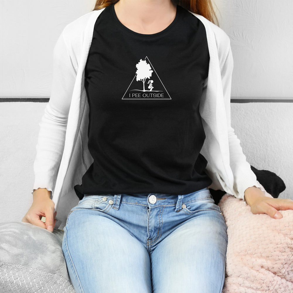 I Pee Outside | Unisex Jersey Short Sleeve Tee | Funny Tee for Women