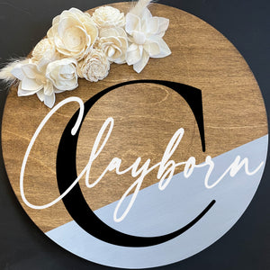 
                  
                    Listing for Cassie | 12" Round Family Name Sign
                  
                