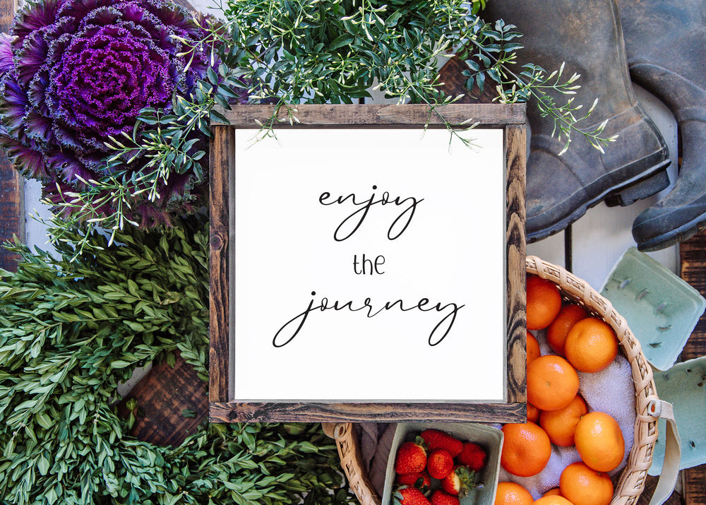 
                  
                    Enjoy The Journey | Framed Wood Sign
                  
                