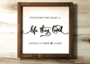 
                  
                    Life They Loved | Personalized Framed Wood Sign | Laser Option Available | 12x12
                  
                