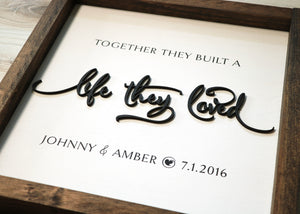 
                  
                    Life They Loved | Personalized Framed Wood Sign | Laser Option Available | 12x12
                  
                