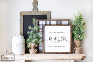 
                  
                    Life They Loved | Personalized Framed Wood Sign | Laser Option Available | 12x12
                  
                