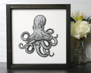 
                  
                    Octopus | Under The Sea | Framed Laser Wood Sign | 12x12
                  
                