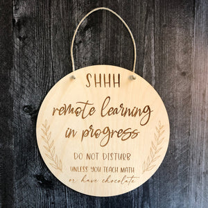 
                  
                    Remote Learning Do Not Disturb | Customizable Door Hanger | 10" round
                  
                