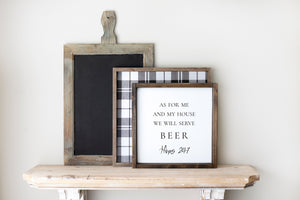 
                  
                    As For Me And My House We Will Serve... | Several Options | Framed Wood Sign
                  
                