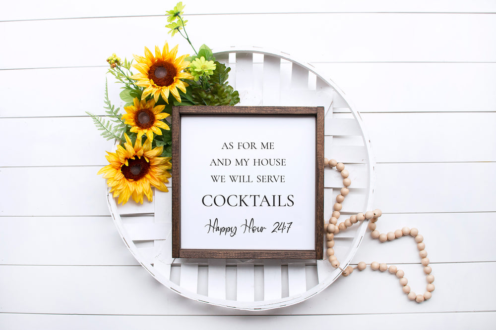 
                  
                    As For Me And My House We Will Serve... | Several Options | Framed Wood Sign
                  
                