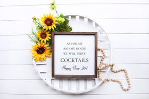 
                  
                    As For Me And My House We Will Serve... | Several Options | Framed Wood Sign
                  
                