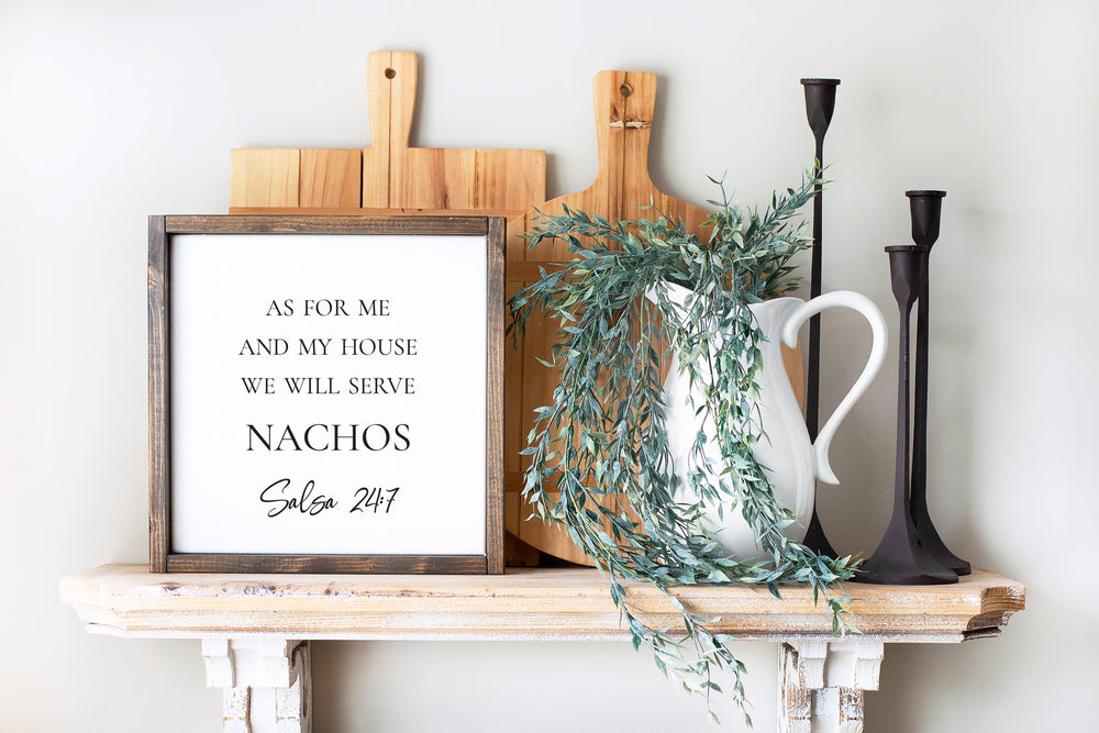 
                  
                    As For Me And My House We Will Serve... | Several Options | Framed Wood Sign
                  
                