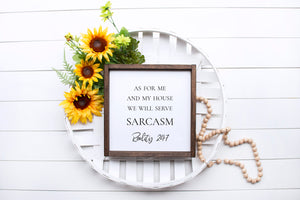 
                  
                    As For Me And My House We Will Serve... | Several Options | Framed Wood Sign
                  
                