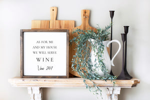 
                  
                    As For Me And My House We Will Serve... | Several Options | Framed Wood Sign
                  
                