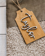 3D Name Stocking Tag | Personalized with Various Color Options Available