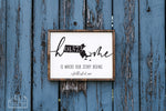 Listing for Tina D | New Home Framed Wood Sign