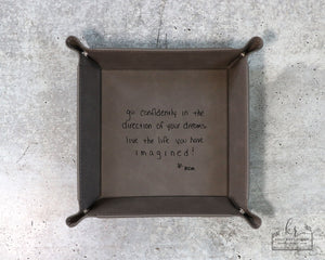 
                  
                    Custom Handwriting Valet Tray | Catchall Tray | Leatherette Tray
                  
                