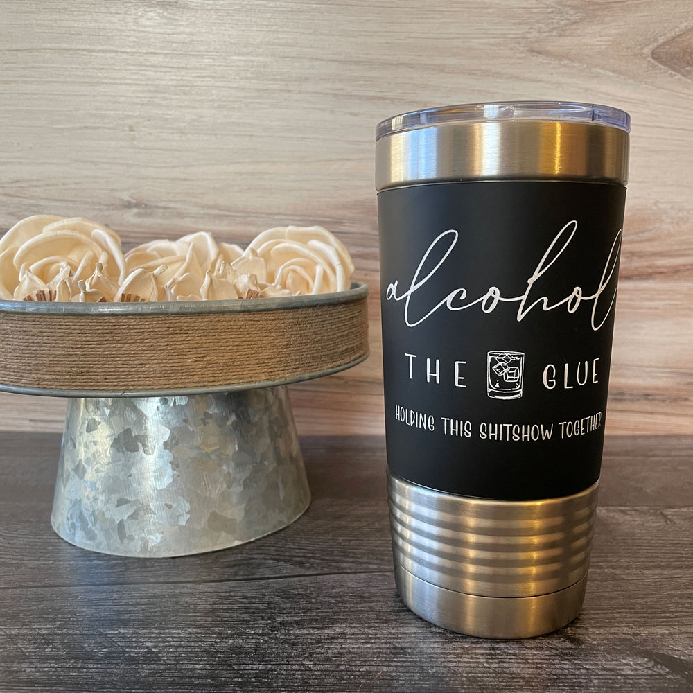 May Contain Alcohol 20 oz Engraved Tumbler