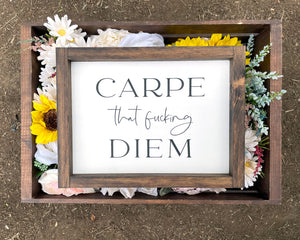 
                  
                    Carpe Diem | Framed Wood Sign
                  
                